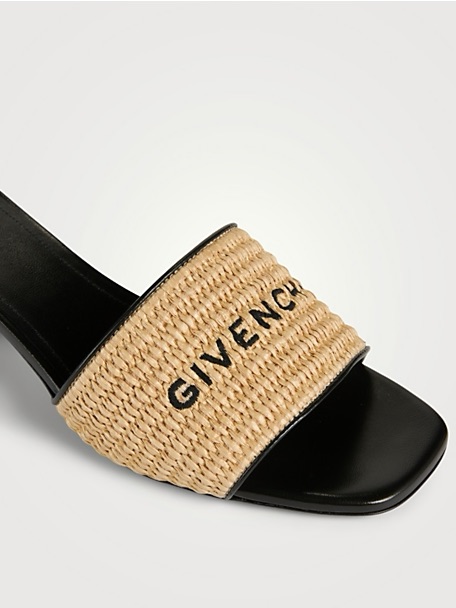 Givenchy 4g Raffia Mules